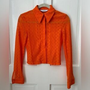 & Other Stories Laced orange blouse